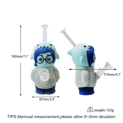 SILICONE WATER PIPE SADNESS WPS857 1CT